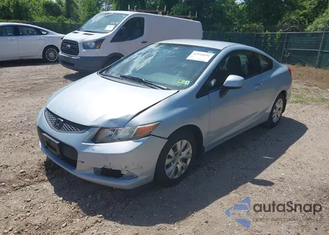 2012 Honda Civic Lx z USA, uszkodzony, nr VIN 2HGFG3B54CH555194